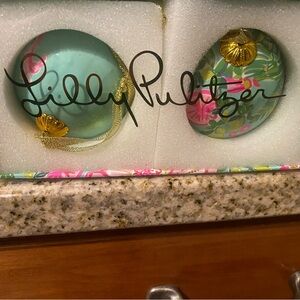 Lilly Pulitzer Blue and Multicolor Ornaments